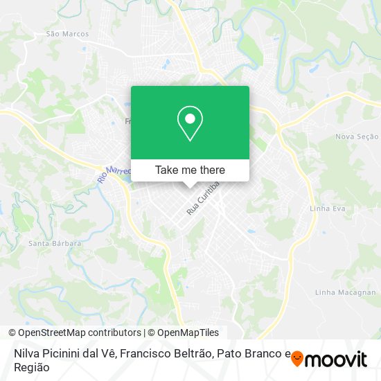 Nilva Picinini dal Vê map