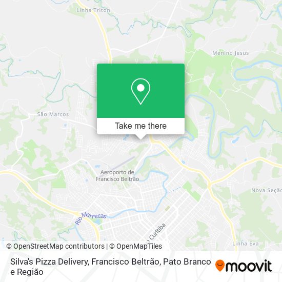 Silva's Pizza Delivery map