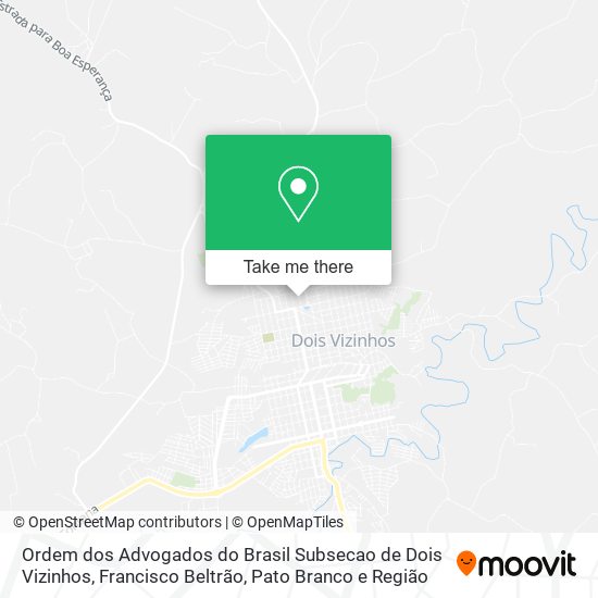 Ordem dos Advogados do Brasil Subsecao de Dois Vizinhos map