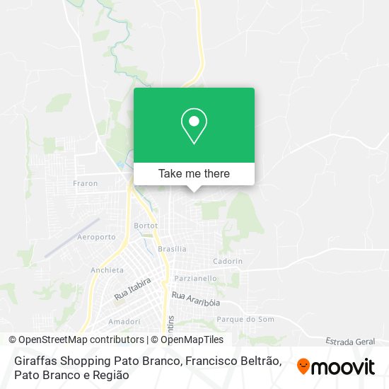 Giraffas Shopping Pato Branco map