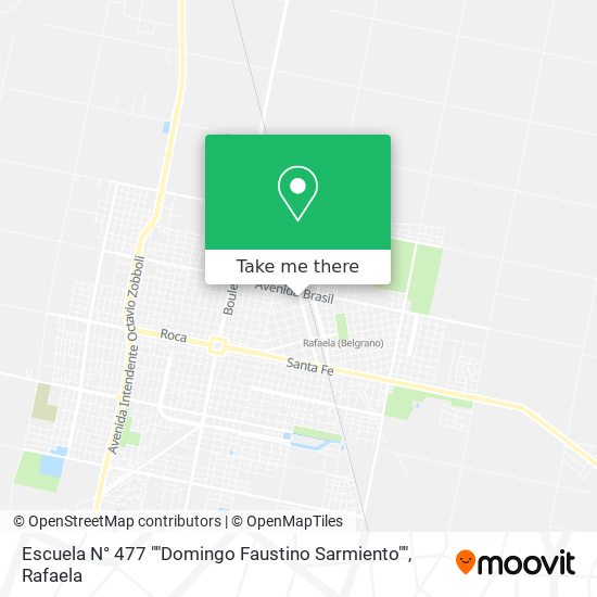 Mapa de Escuela N° 477 ""Domingo Faustino Sarmiento""