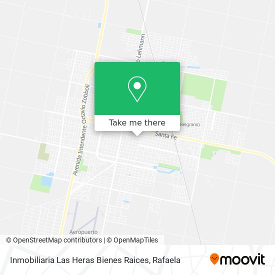 Inmobiliaria Las Heras Bienes Raices map