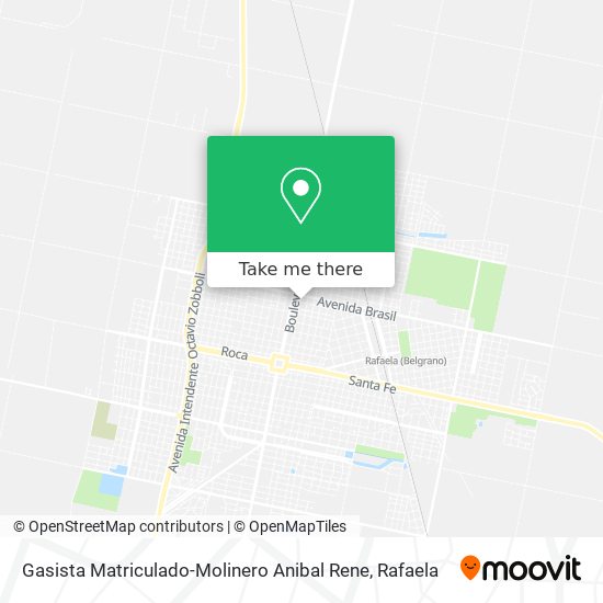 Mapa de Gasista Matriculado-Molinero Anibal Rene
