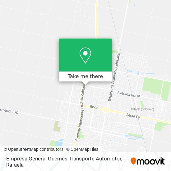 Mapa de Empresa General Güemes Transporte Automotor