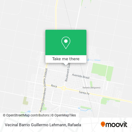 Mapa de Vecinal Barrio Guillermo Lehmann