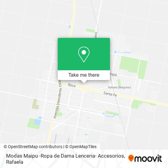 Modas Maipu -Ropa de Dama Lenceria- Accesorios map