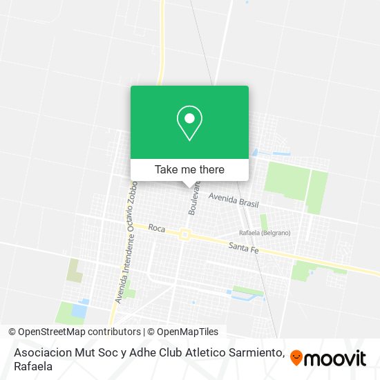Mapa de Asociacion Mut Soc y Adhe Club Atletico Sarmiento