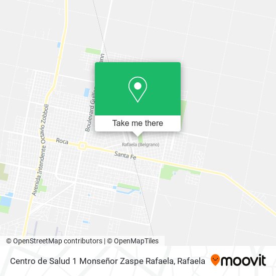 Centro de Salud 1 Monseñor Zaspe Rafaela map
