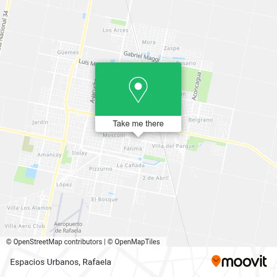 Espacios Urbanos map
