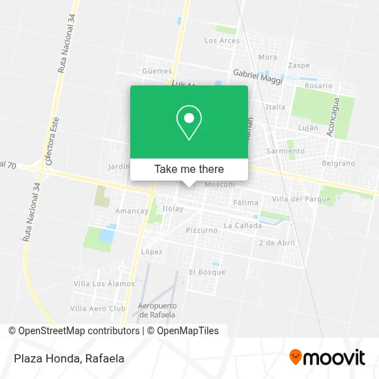 Plaza Honda map