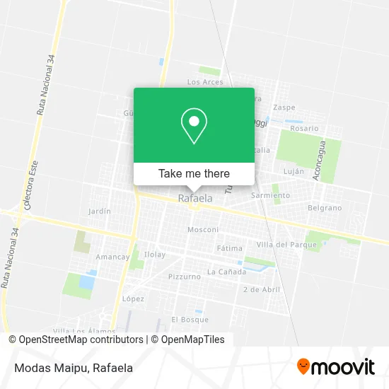Modas Maipu map