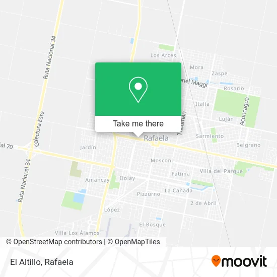 El Altillo map
