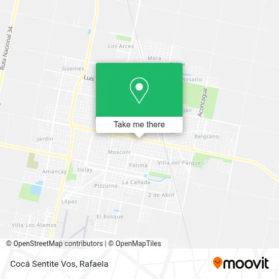 Cocá Sentite Vos map