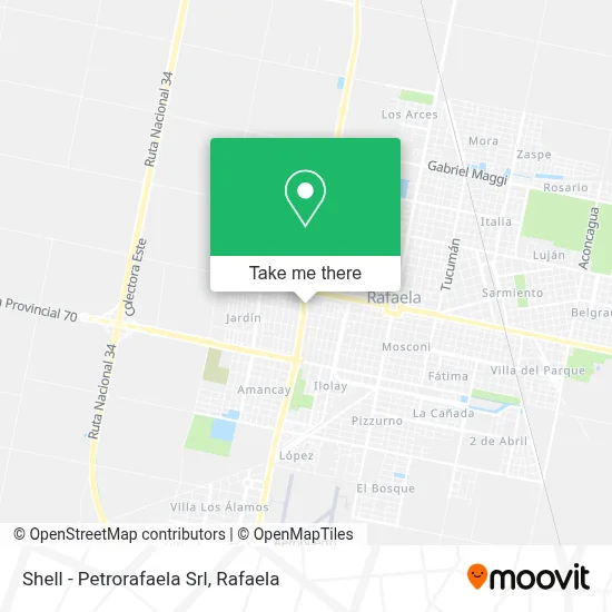 Shell - Petrorafaela Srl map