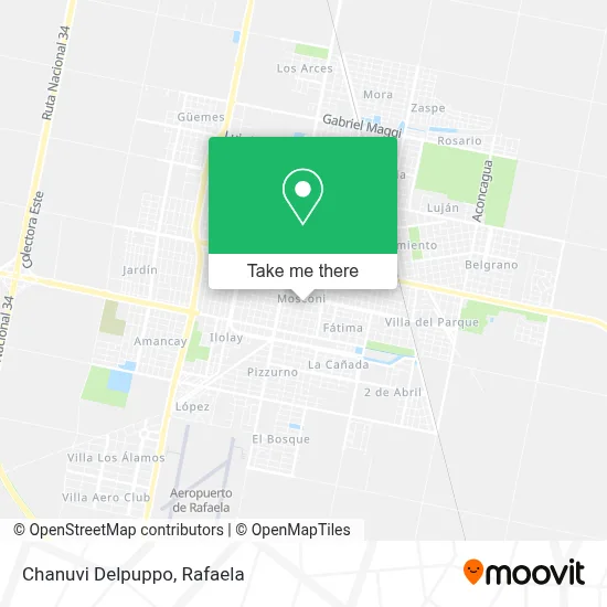 Chanuvi Delpuppo map