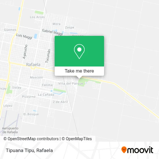 Tipuana Tipu map