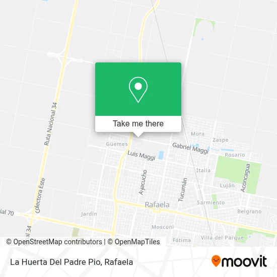 La Huerta Del Padre Pio map