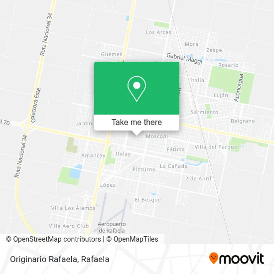 Originario Rafaela map