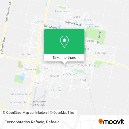 Tecnobaterias Rafaela map