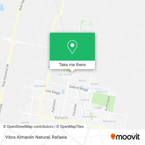 Vibra Almacén Natural map