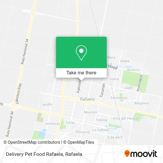Delivery Pet Food Rafaela map