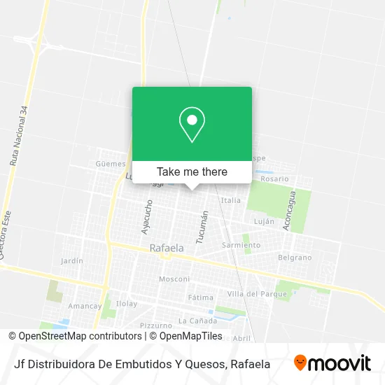 Jf Distribuidora De Embutidos Y Quesos map