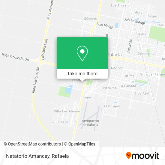 Natatorio Amancay map