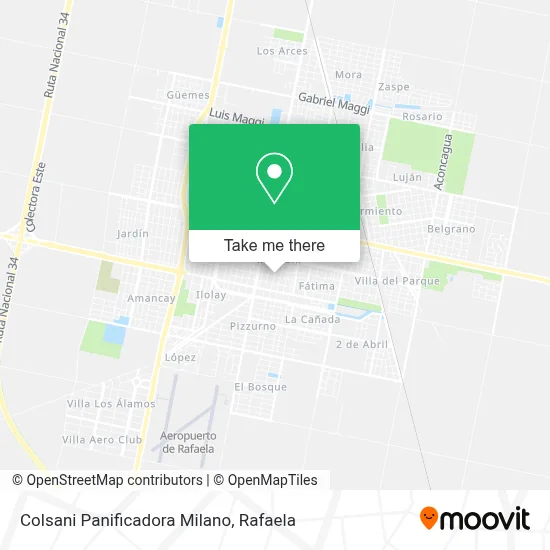 Colsani Panificadora Milano map