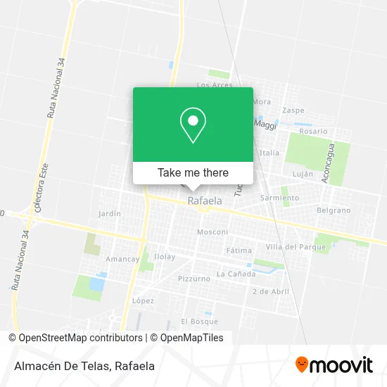 Almacén De Telas map