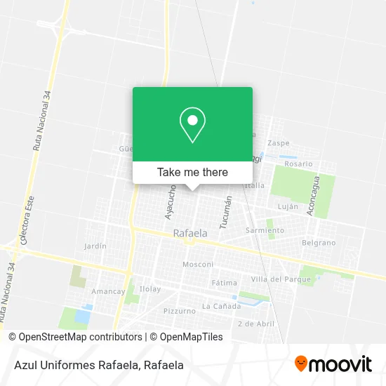 Azul Uniformes Rafaela map