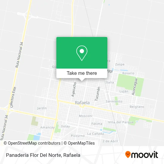 Panadería Flor Del Norte map