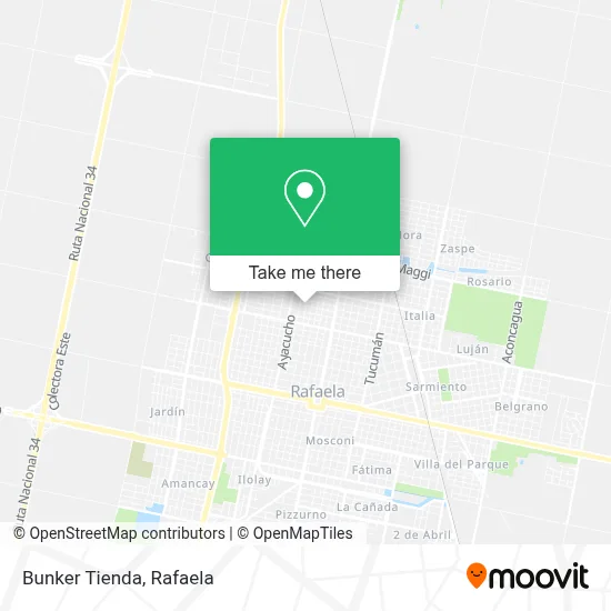 Bunker Tienda map