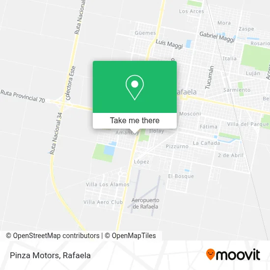 Pinza Motors map