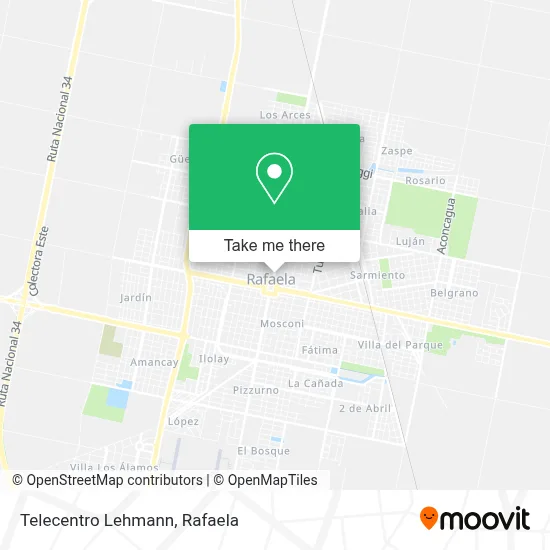 Telecentro Lehmann map
