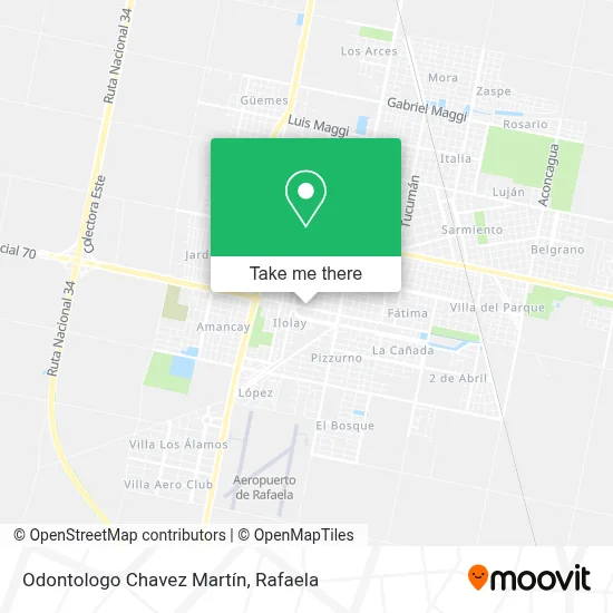 Odontologo Chavez Martín map