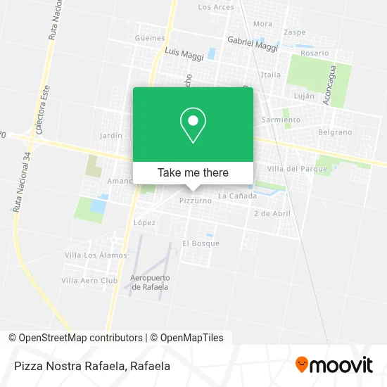Pizza Nostra Rafaela map