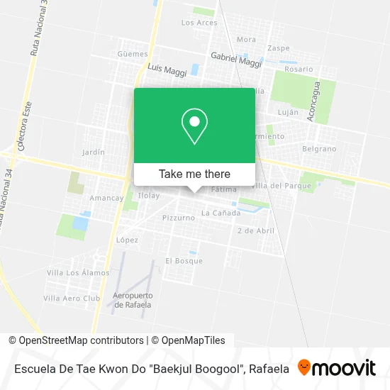 Escuela De Tae Kwon Do "Baekjul Boogool" map