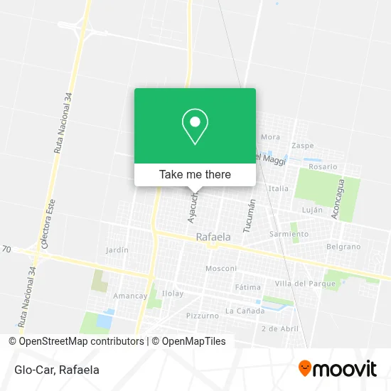 Glo-Car map