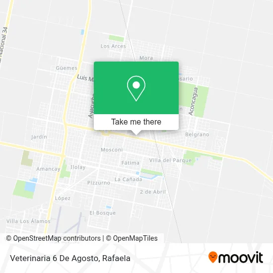 Veterinaria 6 De Agosto map