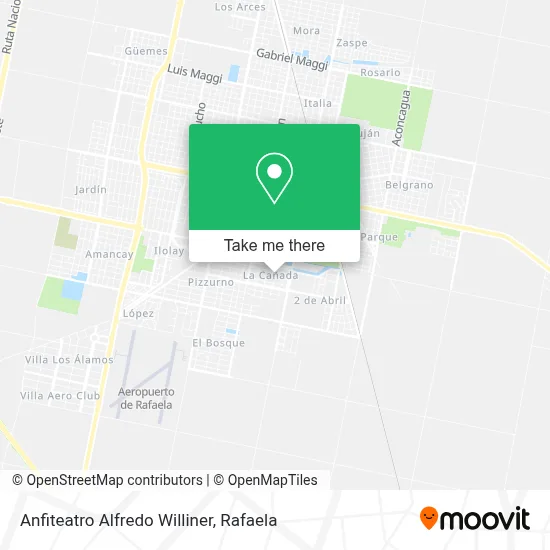 Anfiteatro Alfredo Williner map