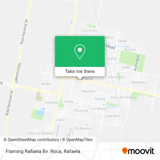 Flaming Rafaela Bv. Roca map