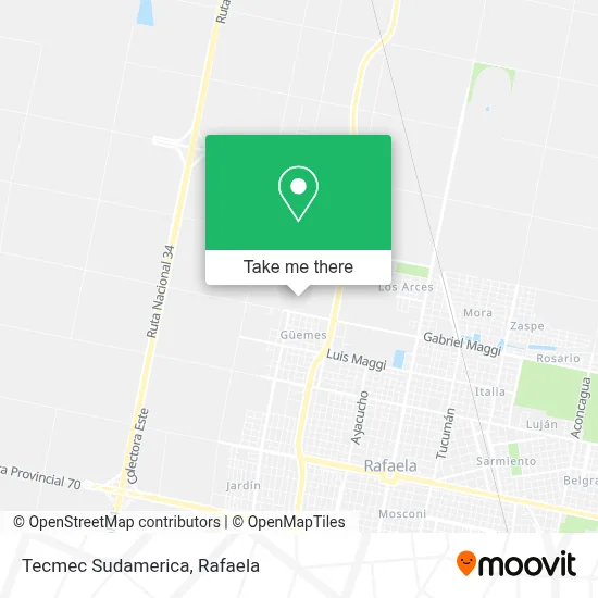 Tecmec Sudamerica map