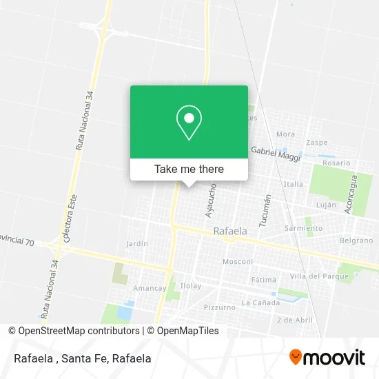 Rafaela , Santa Fe map