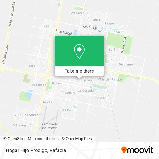 Hogar Hijo Pródigo map