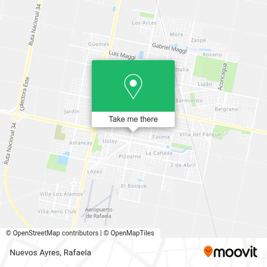 Nuevos Ayres map