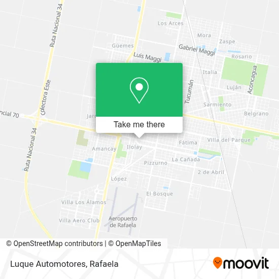 Luque Automotores map