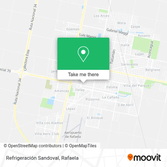 Refrigeración Sandoval map