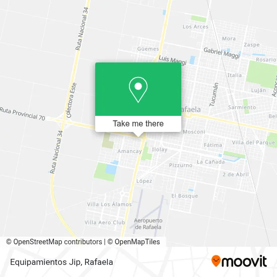 Equipamientos Jip map