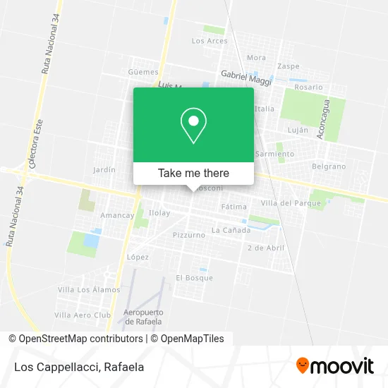 Los Cappellacci map