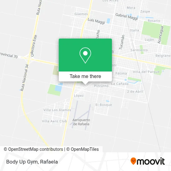 Body Up Gym map
